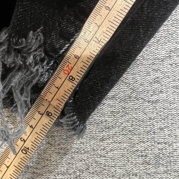 Abercrombie & Fitch Jean Shorts Women 26W (30x9 Actual) Stretch Cut Off Black - Picture 7 of 12